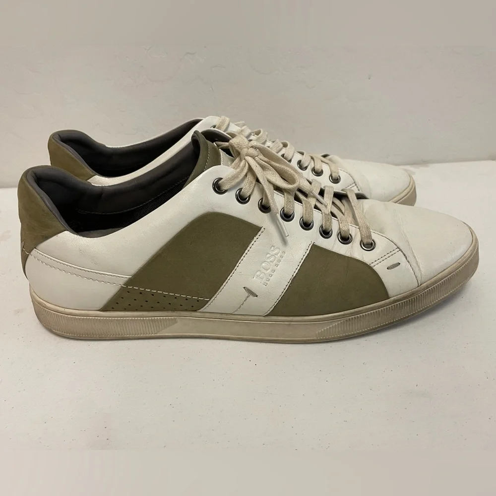 HUGO‎ BOSS Two Tone Leather Trainers / Sneakers Size 46 US 13